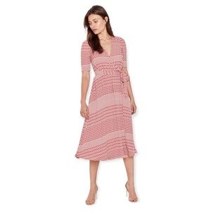 Joie Cata Striped Wrap Midi Dress